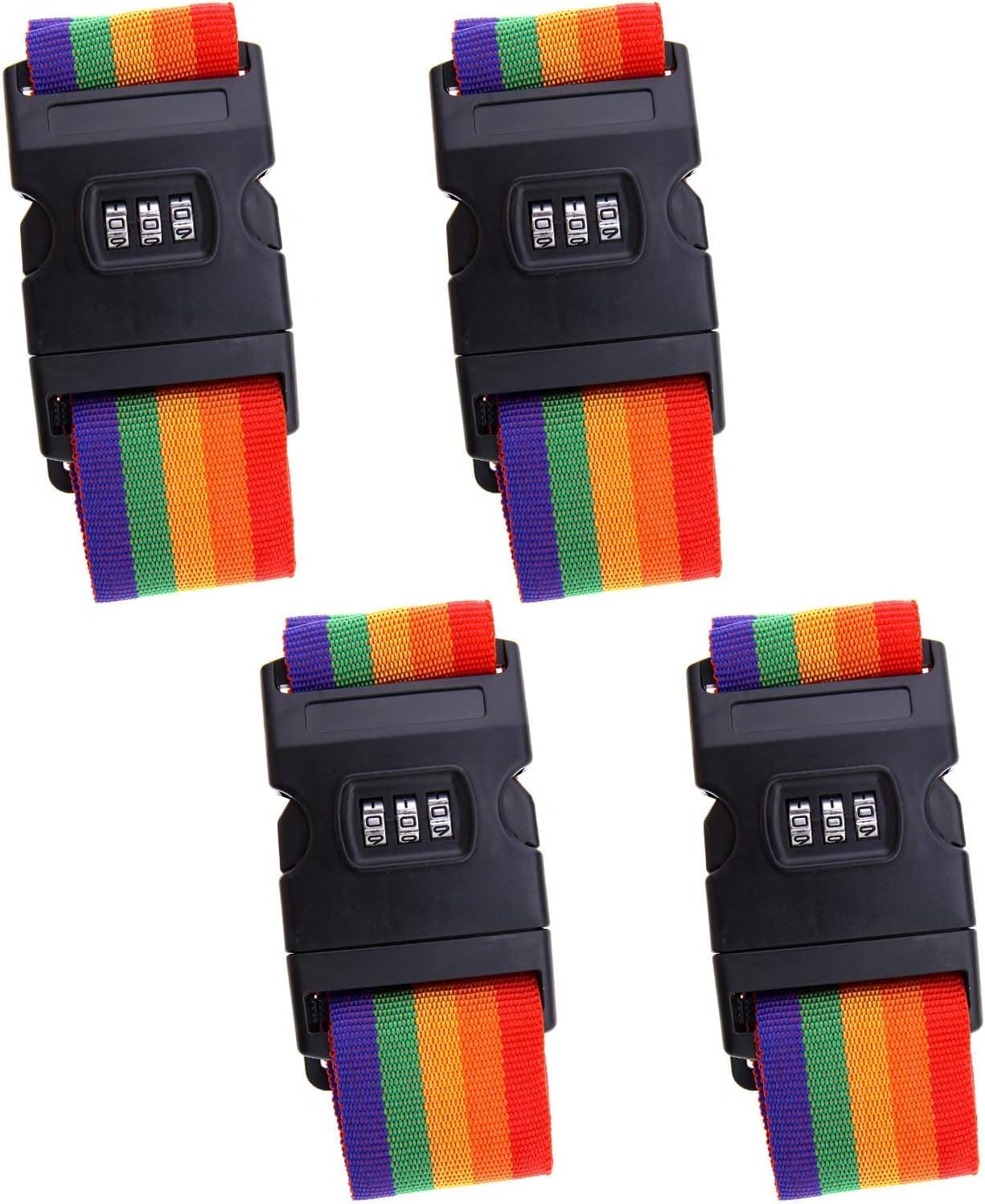 Dayalu Luggage Strap Belt with TSA Number Lock for Adjustable Travel Suitcases, Trolleys and All Kind of Luggage Packing Belt Security- Nylon (Rainbow Color) (4)-image-22