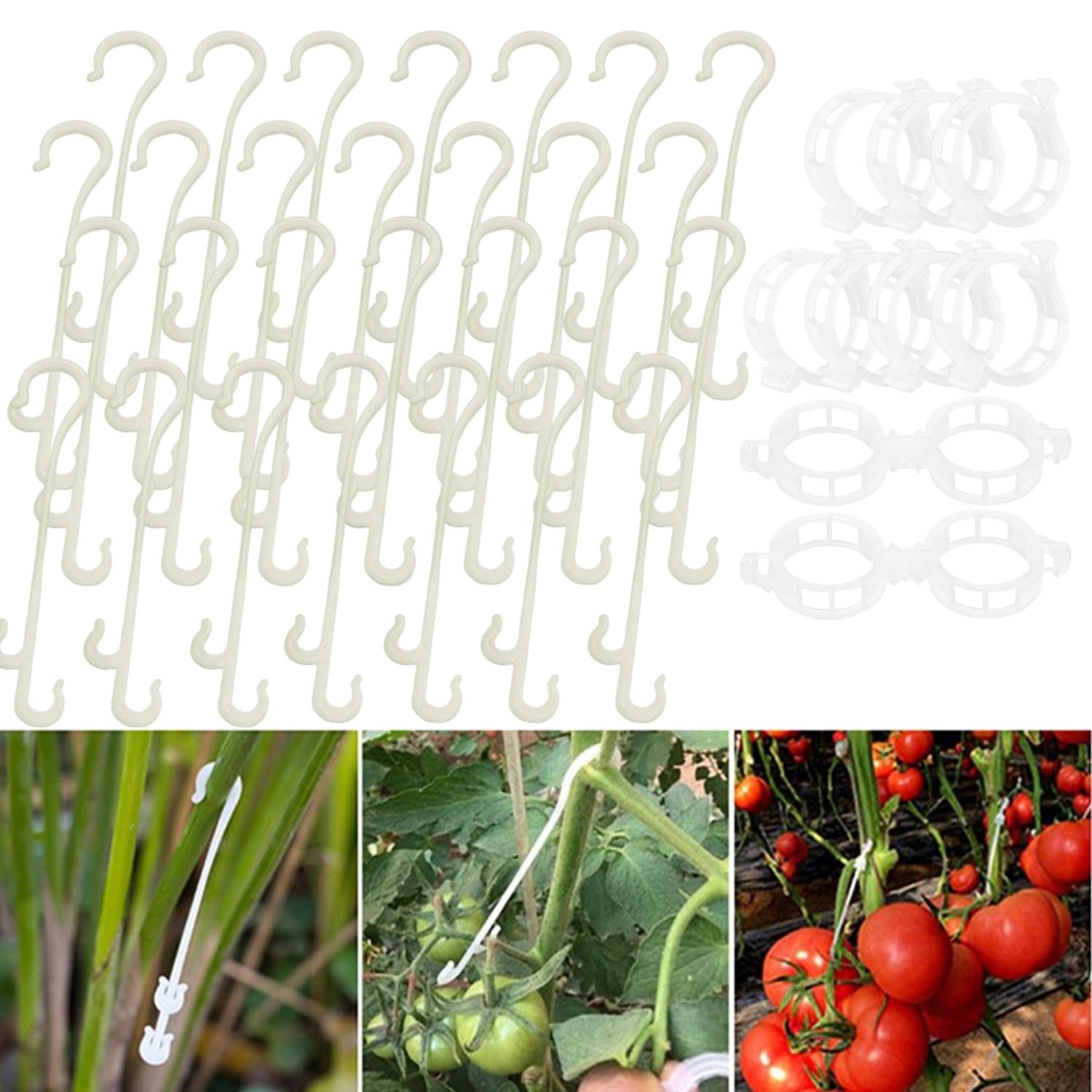 Amazon | トマトサポートフック 150個入り トマトフック 植物サポート