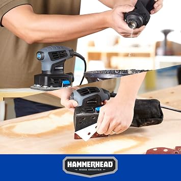 Hammerhead 2.0-Amp 1/4 Sheet Palm Sander with 12pcs Sandpaper HAPS020
