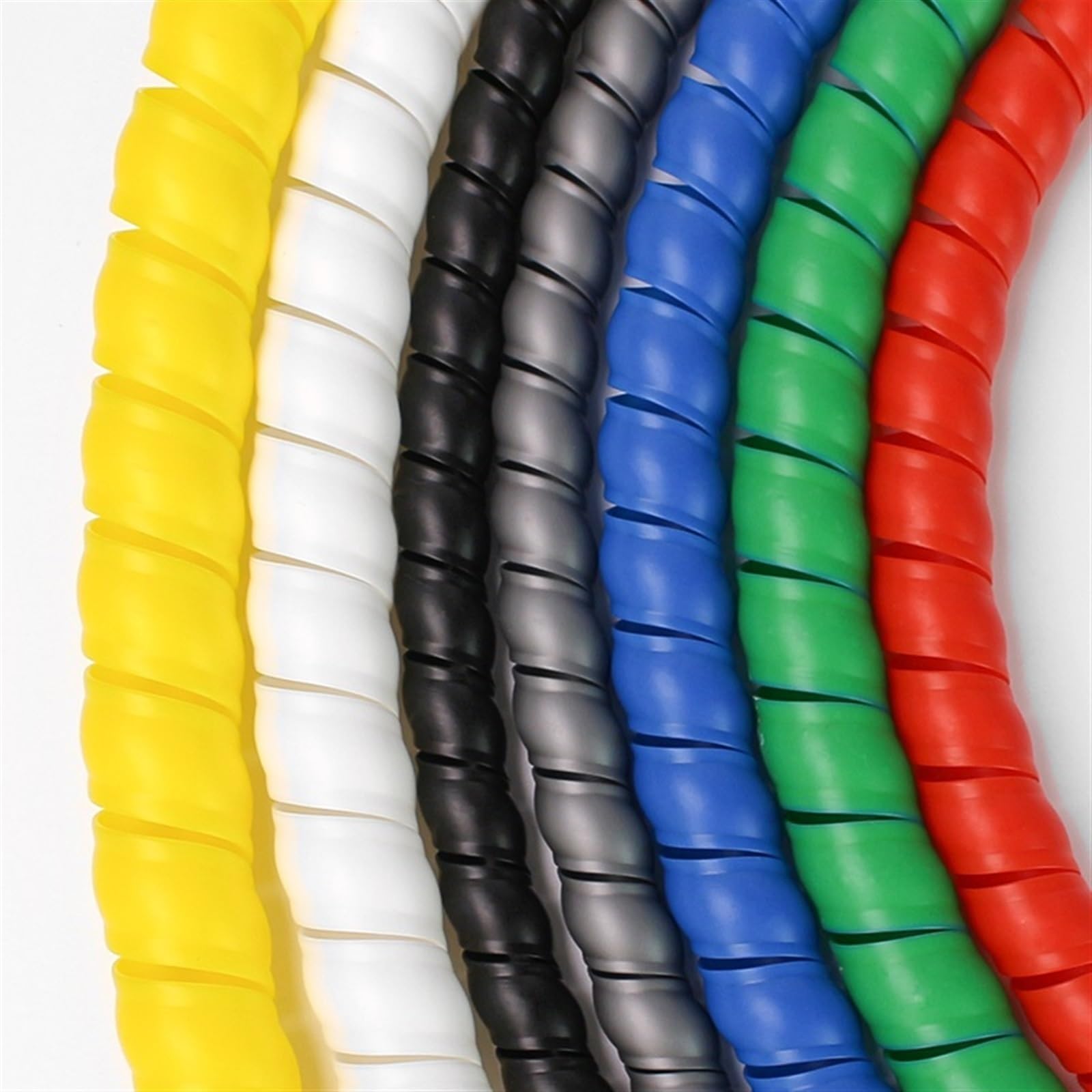 Tubo enrollador de Cables, Manguito Flexible for gestión de Cables en Espiral, Multicolor(Gray,20mm Inside Diameter)