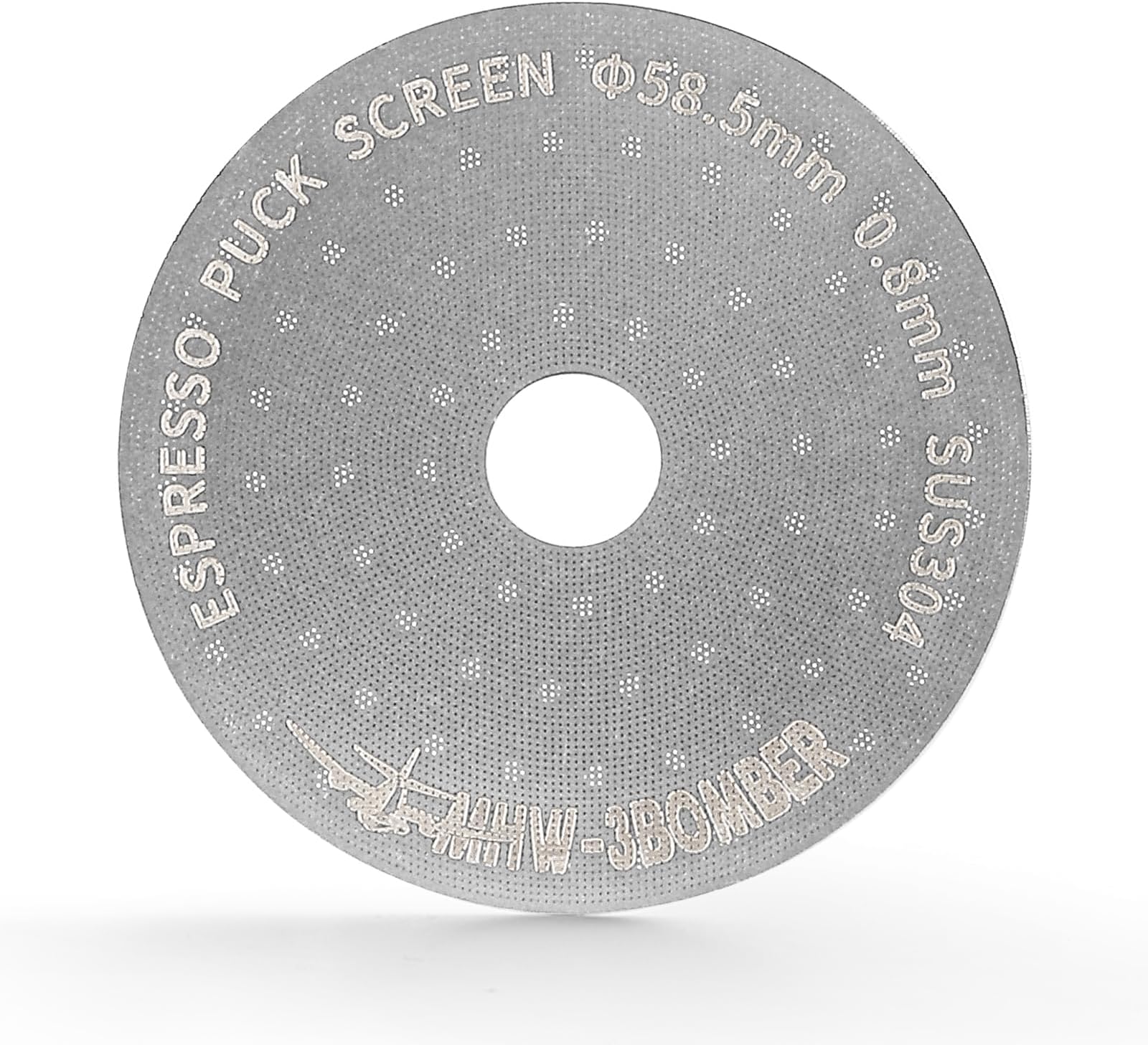 58.5mm Espresso Puck Screen with Round Hole Metal Espresso Filter 0.8mm Thickness Coffee Filter for La Marzocco/Gaggia FG5586