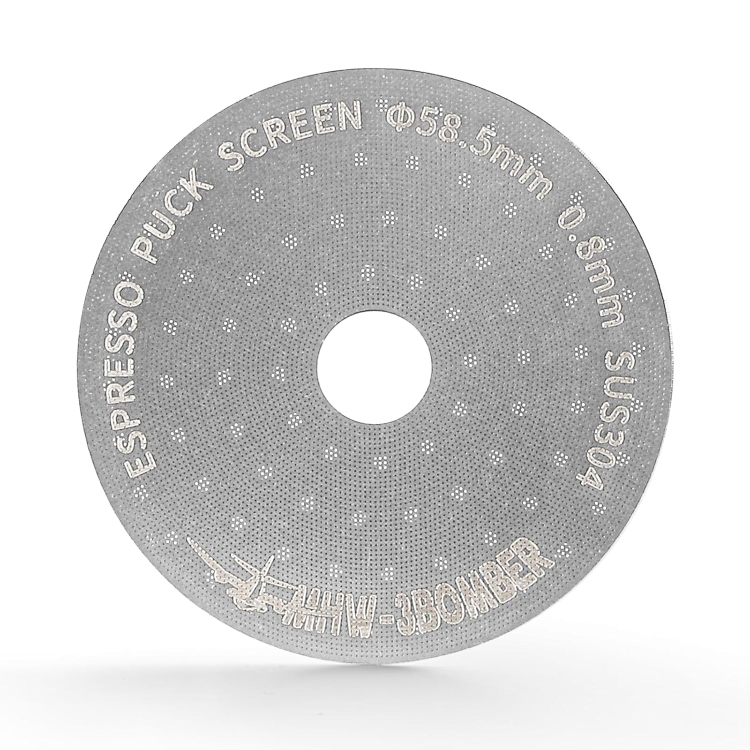 MHW-3BOMBER 58 5mm Espresso Puck Screen with Round Hole Metal Espresso Filter 0 8mm Thickness Coffee Filter for
