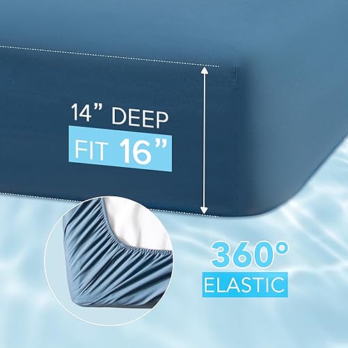 Miniatura 4 de Comfort Spaces - Juego de sábanas de 3 piezas Coolmax supersuave y resistente a la decoloración que absorbe la humedad con elásticos alrededor que