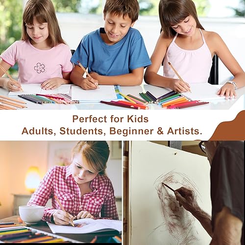 Miniatura 6 de Lápices de colores de tono de piel, 12 colores pastel, juego de lápices para adultos, dibujos, bocetos, sombreado, lápices de carbón Skintone para