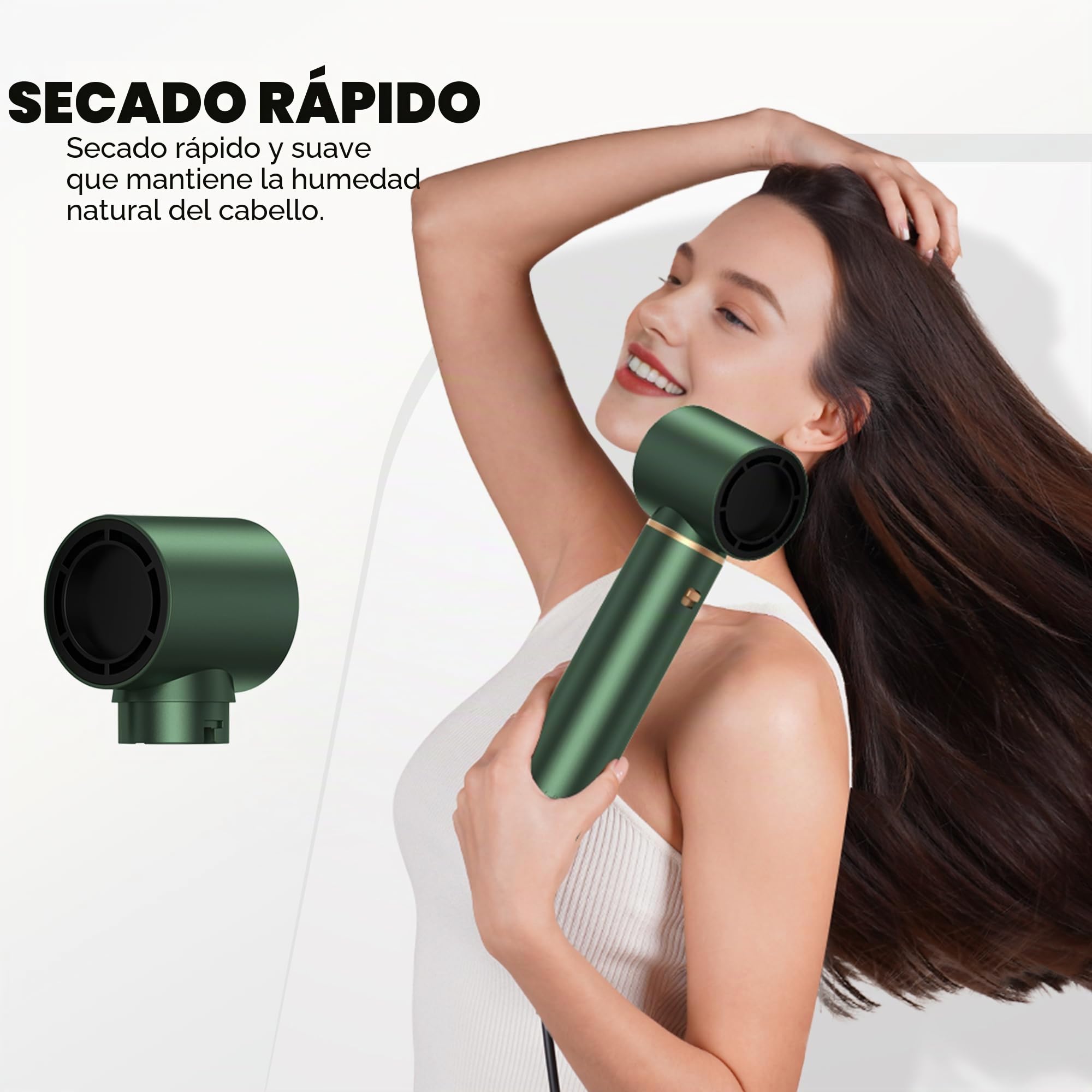 OKWRAP Secador 5 en 1 Secador Moldeador de Pelo Brochas para el peinado | 5 Cabezales Intercambiables 3 Temperaturas moldeador pelo Cepillo Secador Pelo uego de brochas para secar el cabello