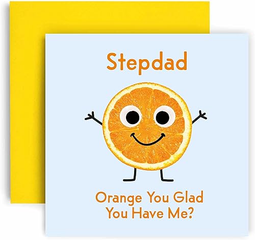 Miniatura 7 de Huxters Tarjetas de cumpleaños para hombres, tarjeta de cumpleaños naranja con texto en inglés "You Glad Brother" para él, divertida tarjeta del día