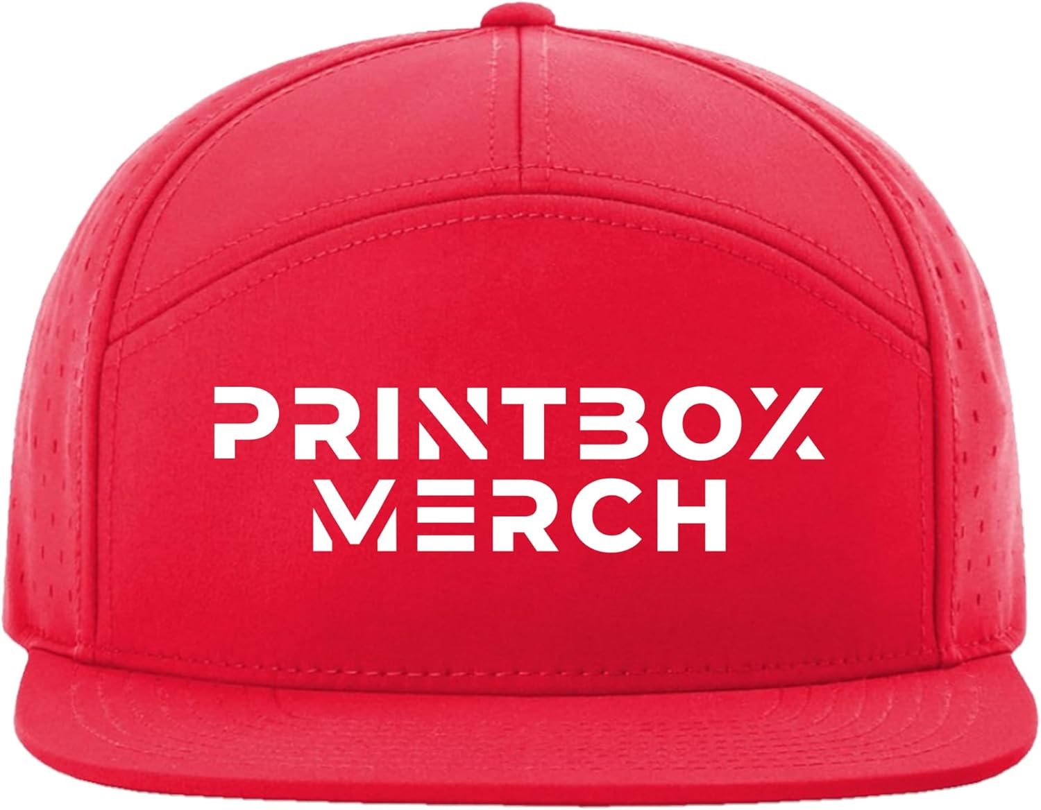 Custom Baseball Cap, Embroidered 7 Panel Flat Bill Hat, Add Your Logo or Text, Adjustable Snapback Water-Resistant