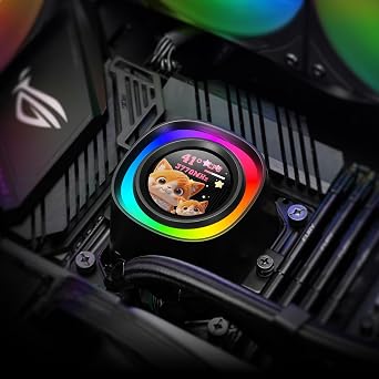 ID-COOLING FX240 LCD – Premium 240mm AIO Liquid CPU Cooler with 1.48″ Full-Color LCD Display, 300W TDP, Intel LGA1851/1700 & AMD AM5/AM4 Support