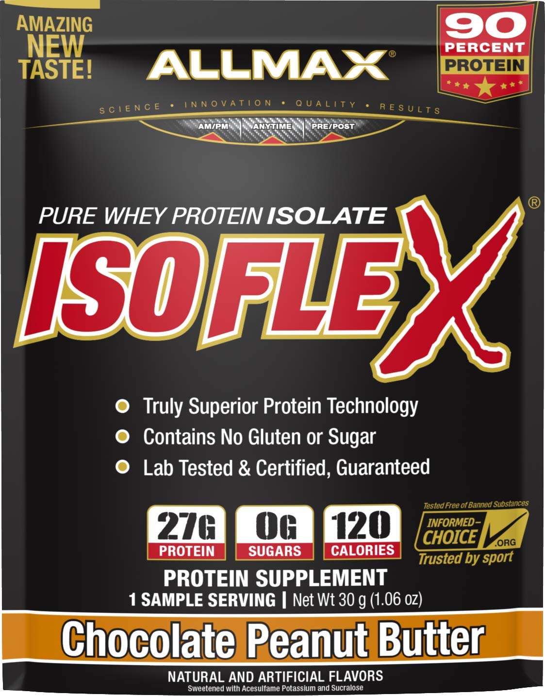 Buy ALLMAX tion, Isoflex 100 UltraPure Whey Protein Isolate, Peanut