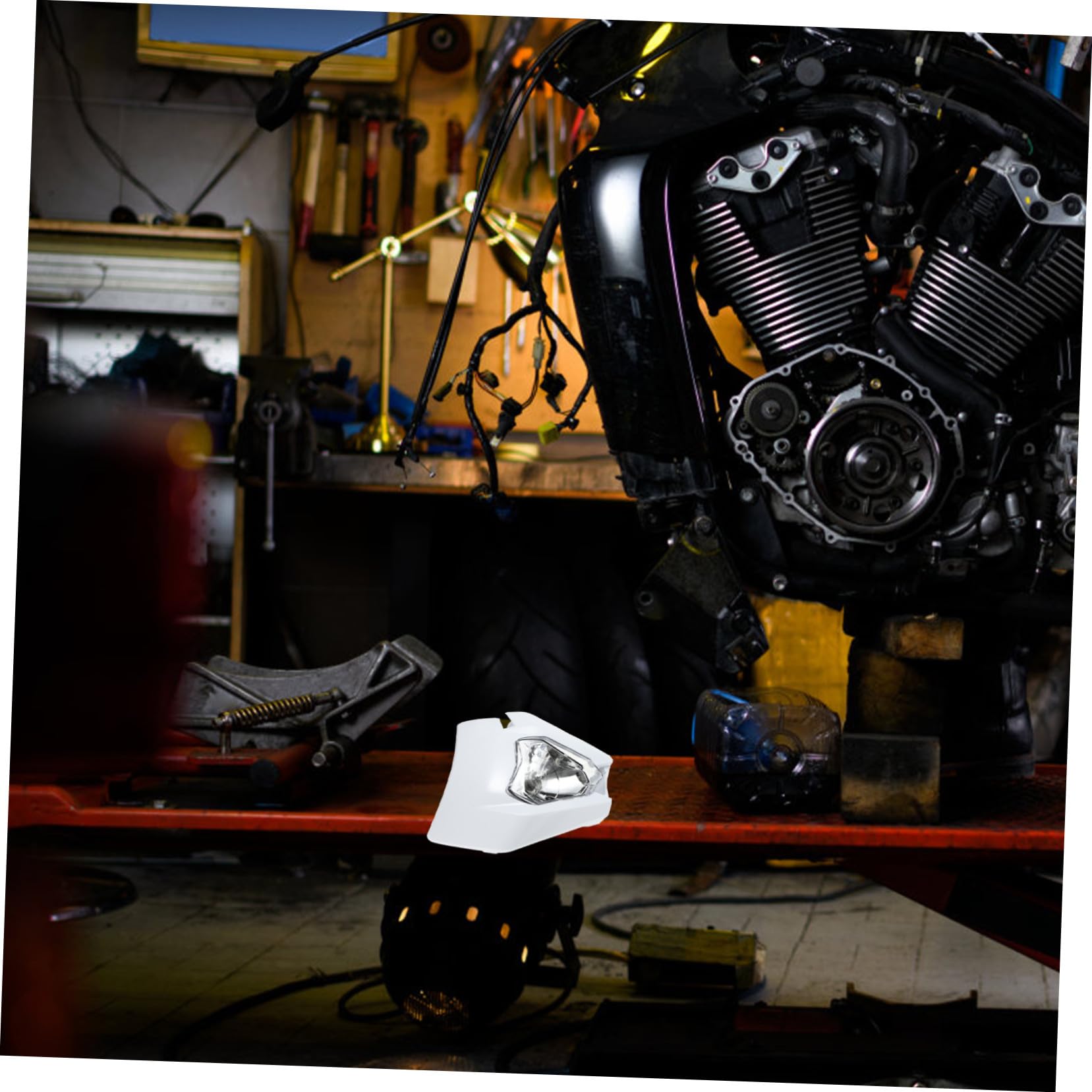 Alipis Faro Anteriore LED per Motocross Exc Sx Sxf Smr, Luce Anteriore Resistente alla Pioggia Chip LED Stabile per Guida Sicura Notturna e Condizioni Meteo Avverse