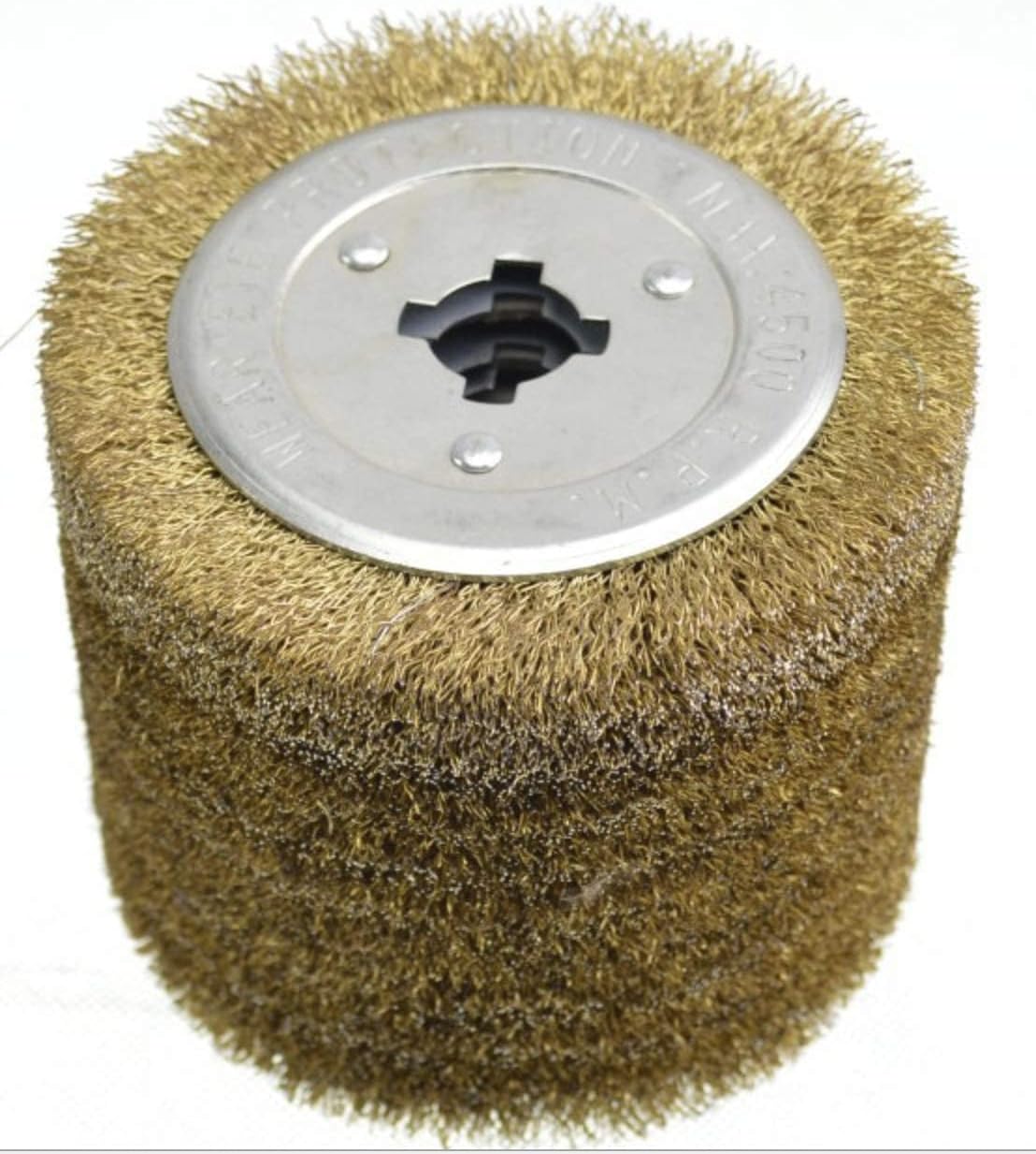 SIGNI 120mm Copper plated Steel wire brush wheel Drawing Wheel For Metal Surface Polishing Grinding Removing Rust (0.35 wire)