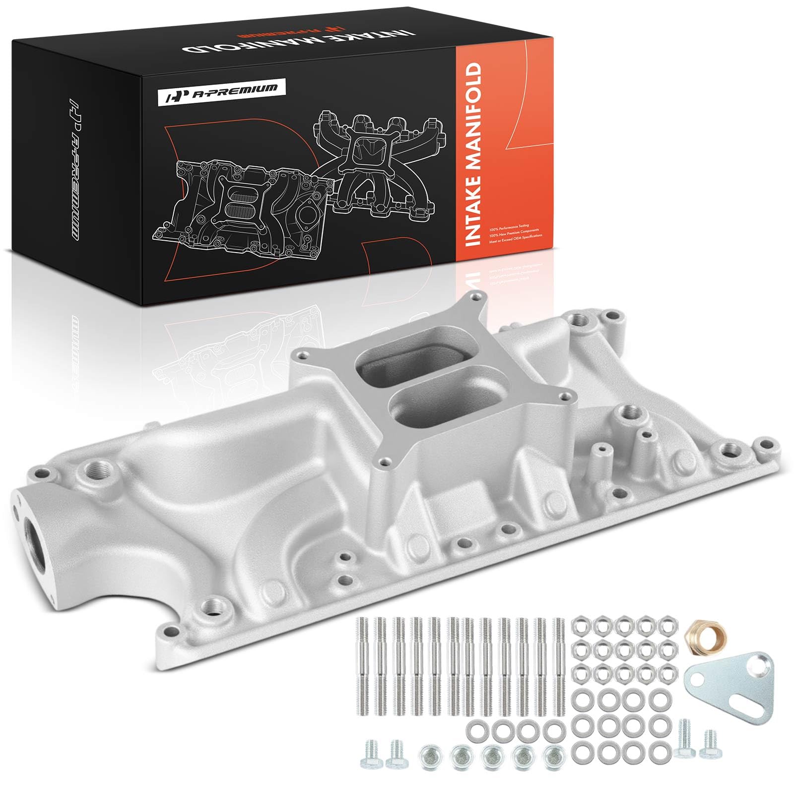 Dual Plane Intake Manifold Compatible with Ford Small Block Windsor, fit for Engine 4.3L 260 & 4.7L 289 & 5.0L 302, 1963-2001, 1500-6500 RPM Range, Replace≠ 84001