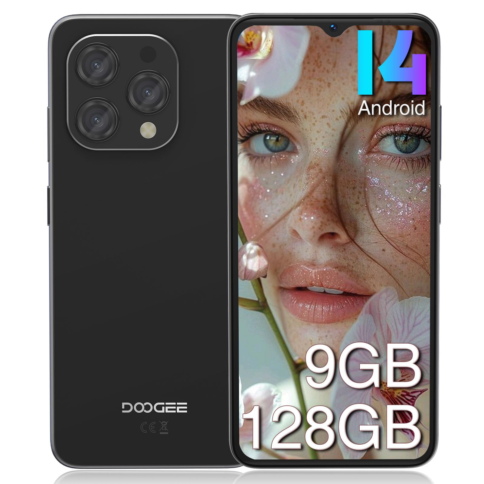 Amazon.com: DOOGEE Teléfono celular Android N55, pantalla HD+ 90Hz