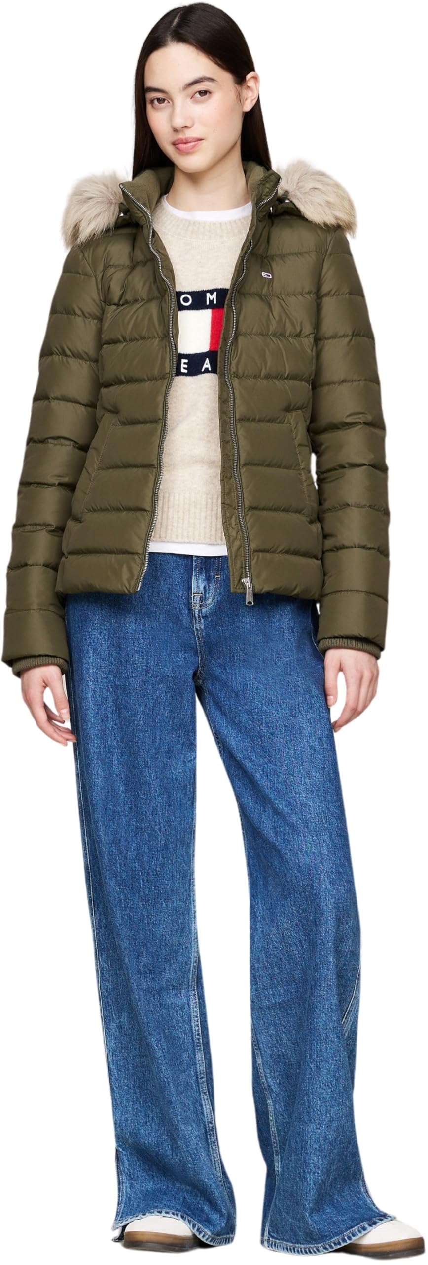 Tommy Jeans Kurtka puchowa Kobiety Tjw Basic Kurtka Puchowa Z Kapturem Ext Dw0dw18312