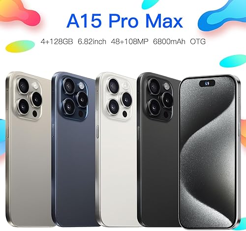 Miniatura 8 de WV LeisureMaster A15 Pro Max 5G Smartphone, 4GB+128GB Android 13 teléfonos desbloqueados, pantalla de 6.82 pulgadas+batería 6800mAh - Gris