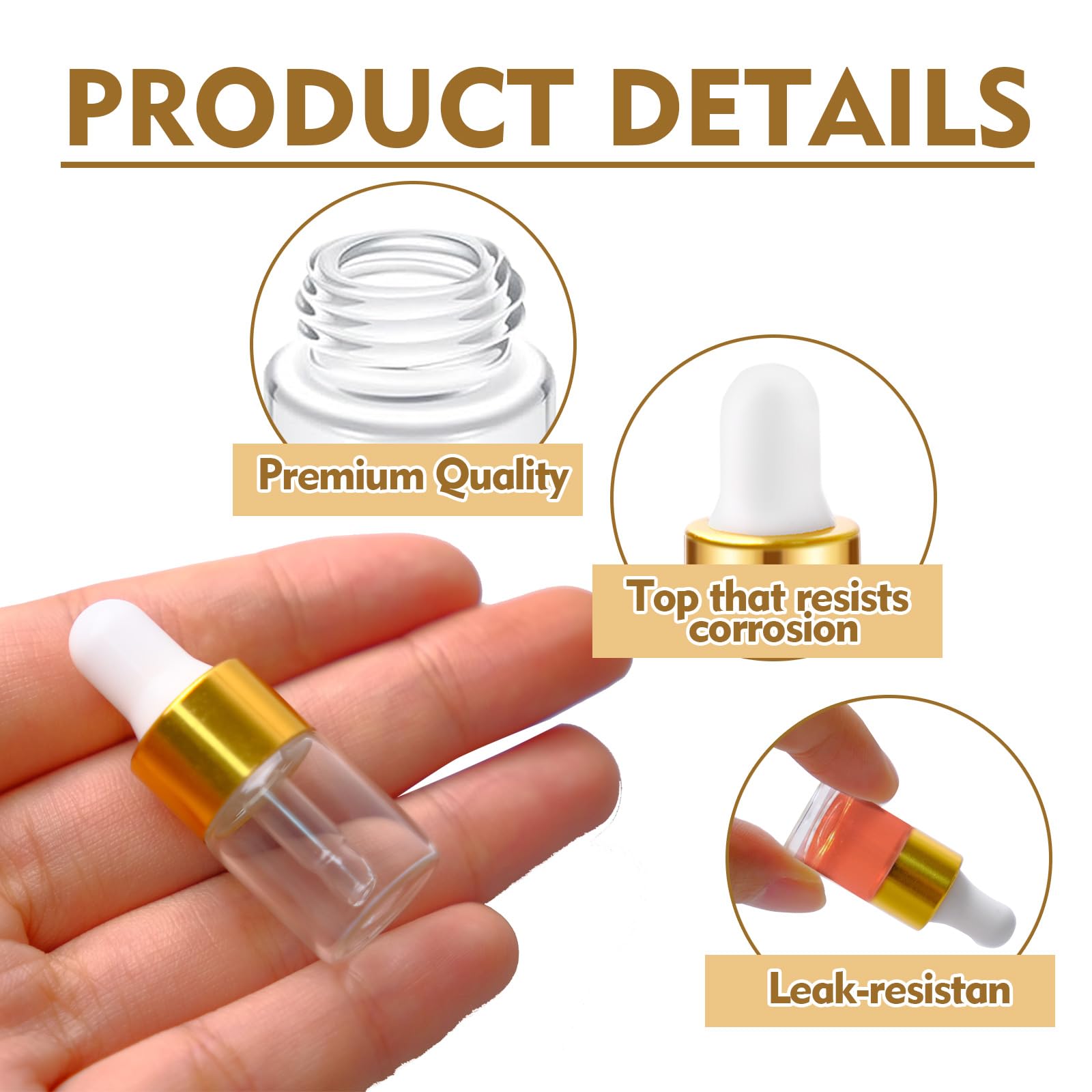 220 mini frascos cuentagotas de vidrio con cuentagotas para muestras, mini frascos de muestra transparentes pequeños con tapa, botellas de aceites esenciales para viajes, cosméticos, perfumes,