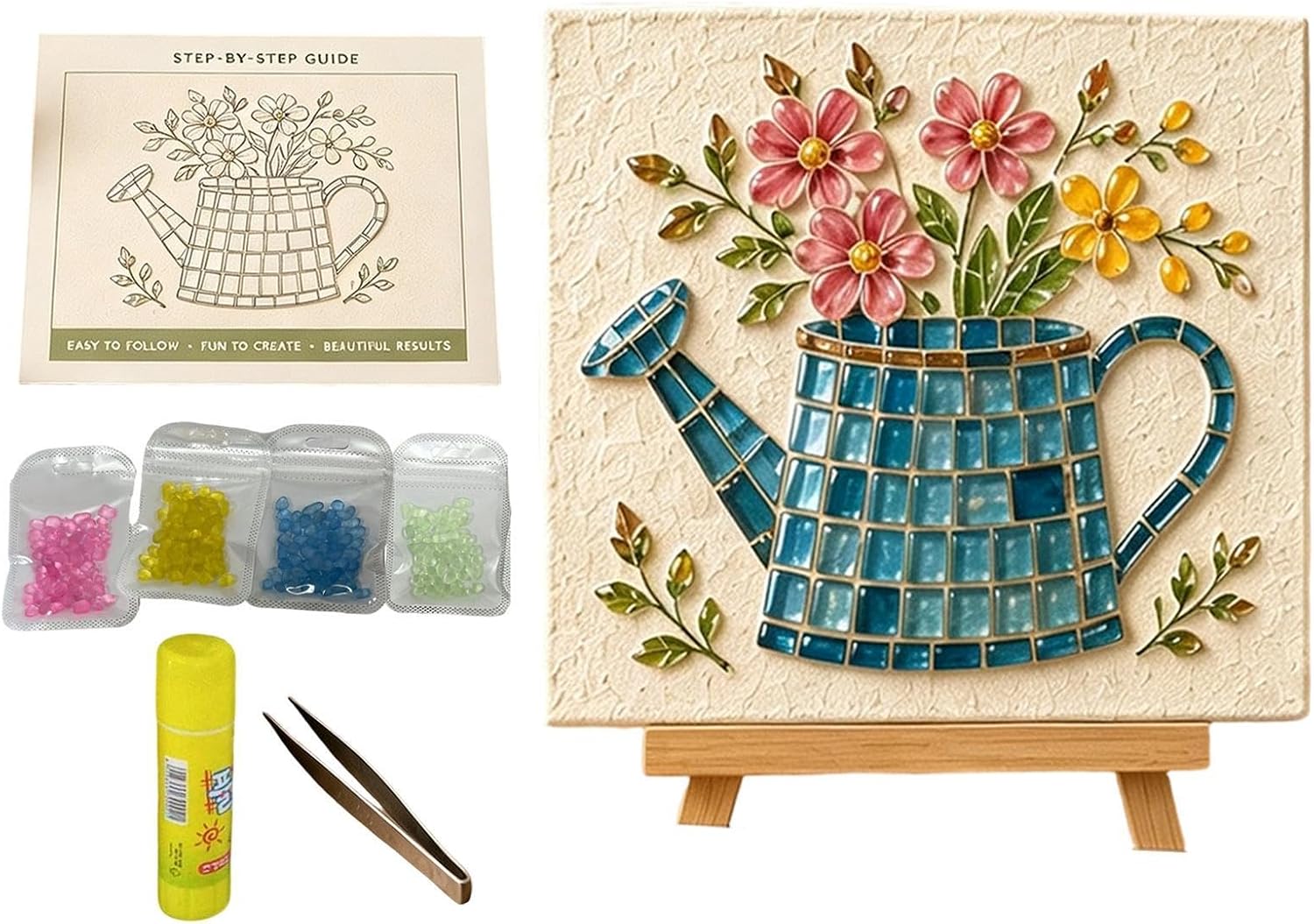 Stained Flower Glass Kit - Bird Art Craft Set, Light Catching Keepsake