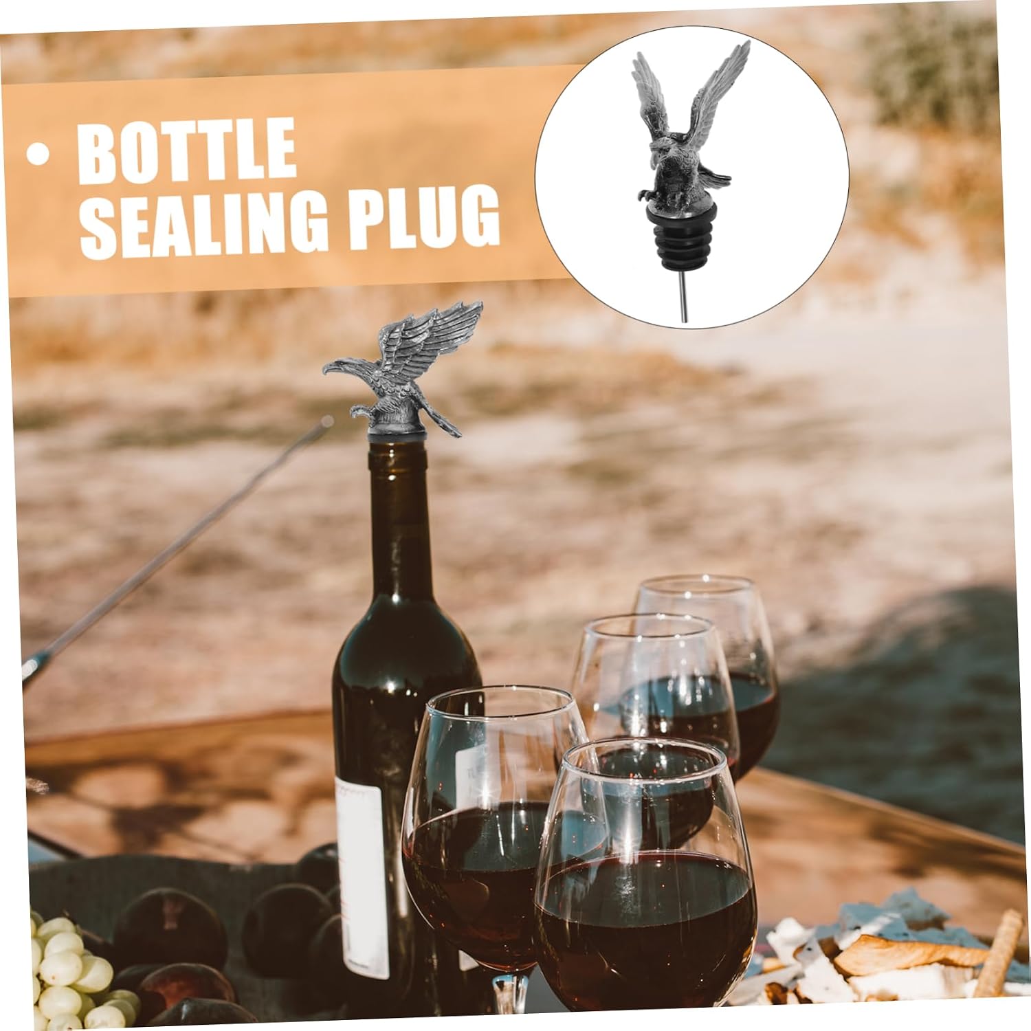 -shaped Wine Pourer and Stopper Multi-function Wine Bottle Accessory for Weddings Parties and Banquets Elegant Design Fine Craftsmanship