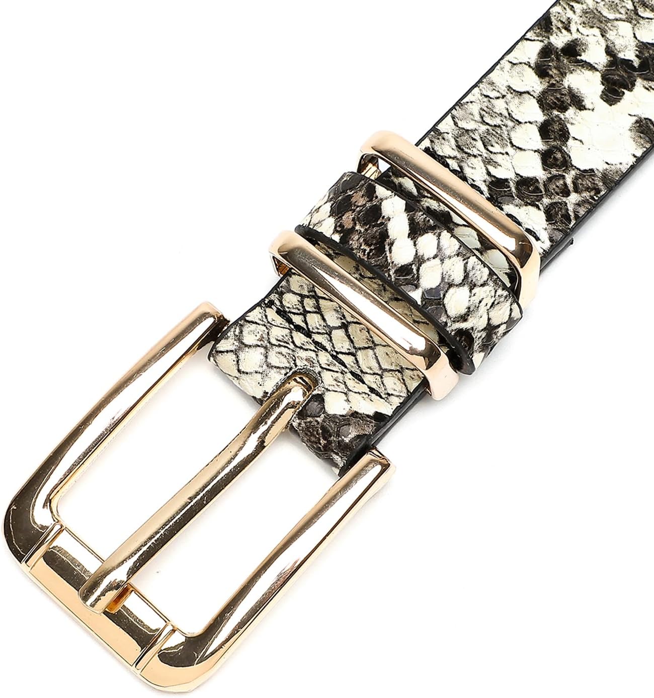 Women Waist Belts for Dresses Thin Black Skinny Leather Belts with Gold Pin Buckle - Image 5