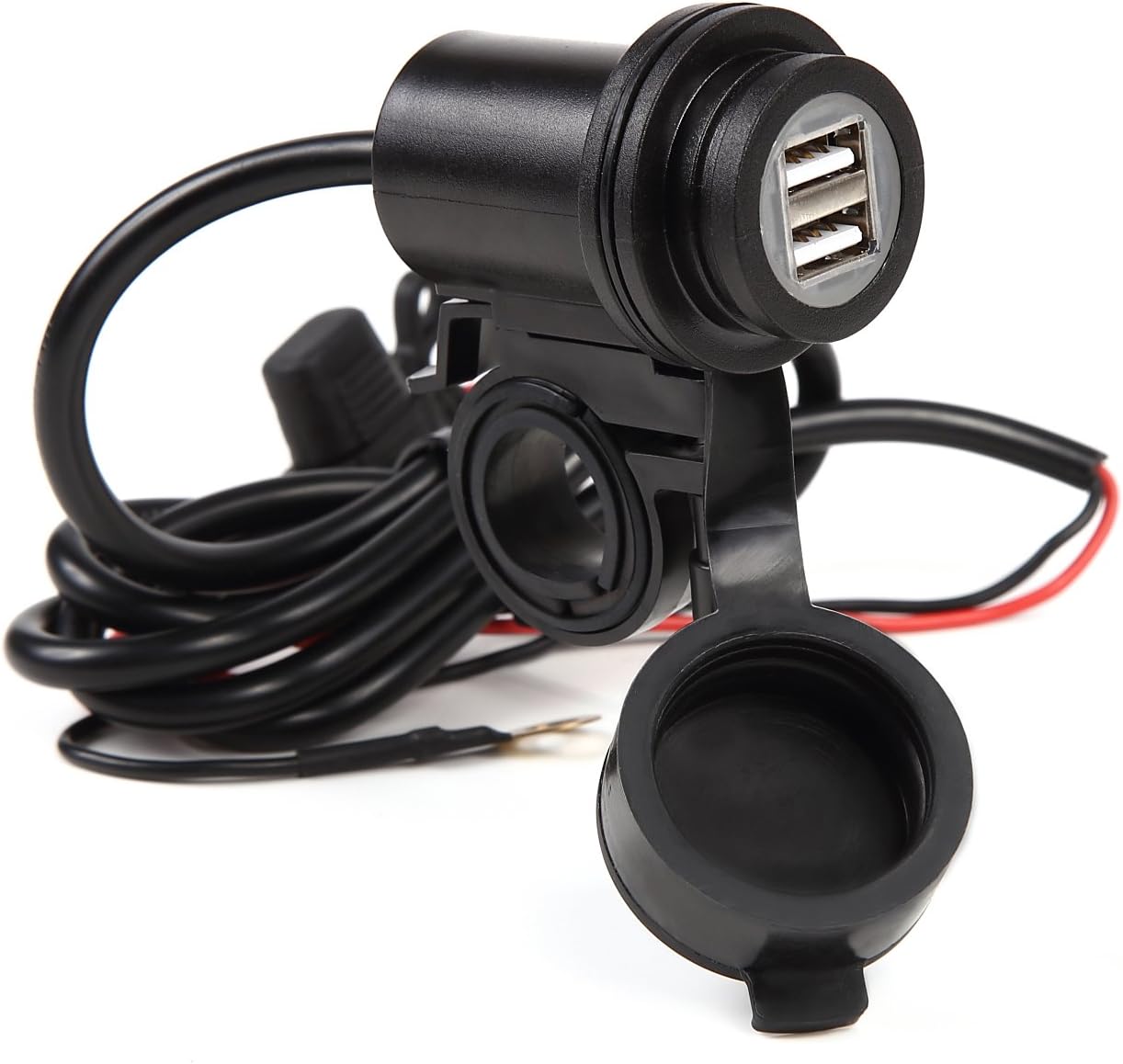 Kilonext バイク用 Usb 充電器 Usbポート 2個付き 急速充電 防水キャップ ブルーled付き 5v 2 1a 1a 最大44 Offクーポン