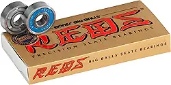 Bones Rolamentos para skate Big Balls Reds Pacote com 8
