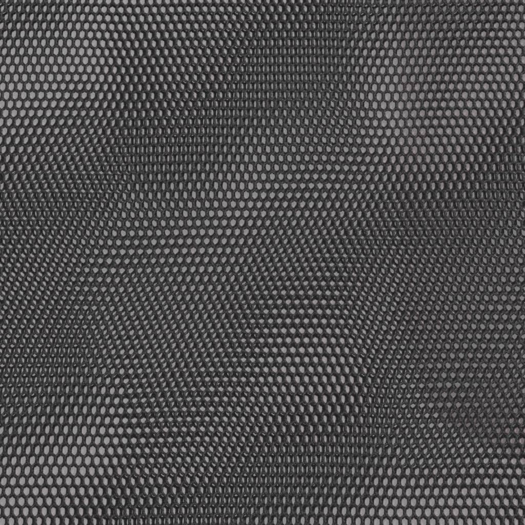 vidaXL Office Chair Height Adjustable, Computer Desk Chair with Armrest, Rolling Chair for Office, Modern Style, Black Mesh Fabric and Faux Leather