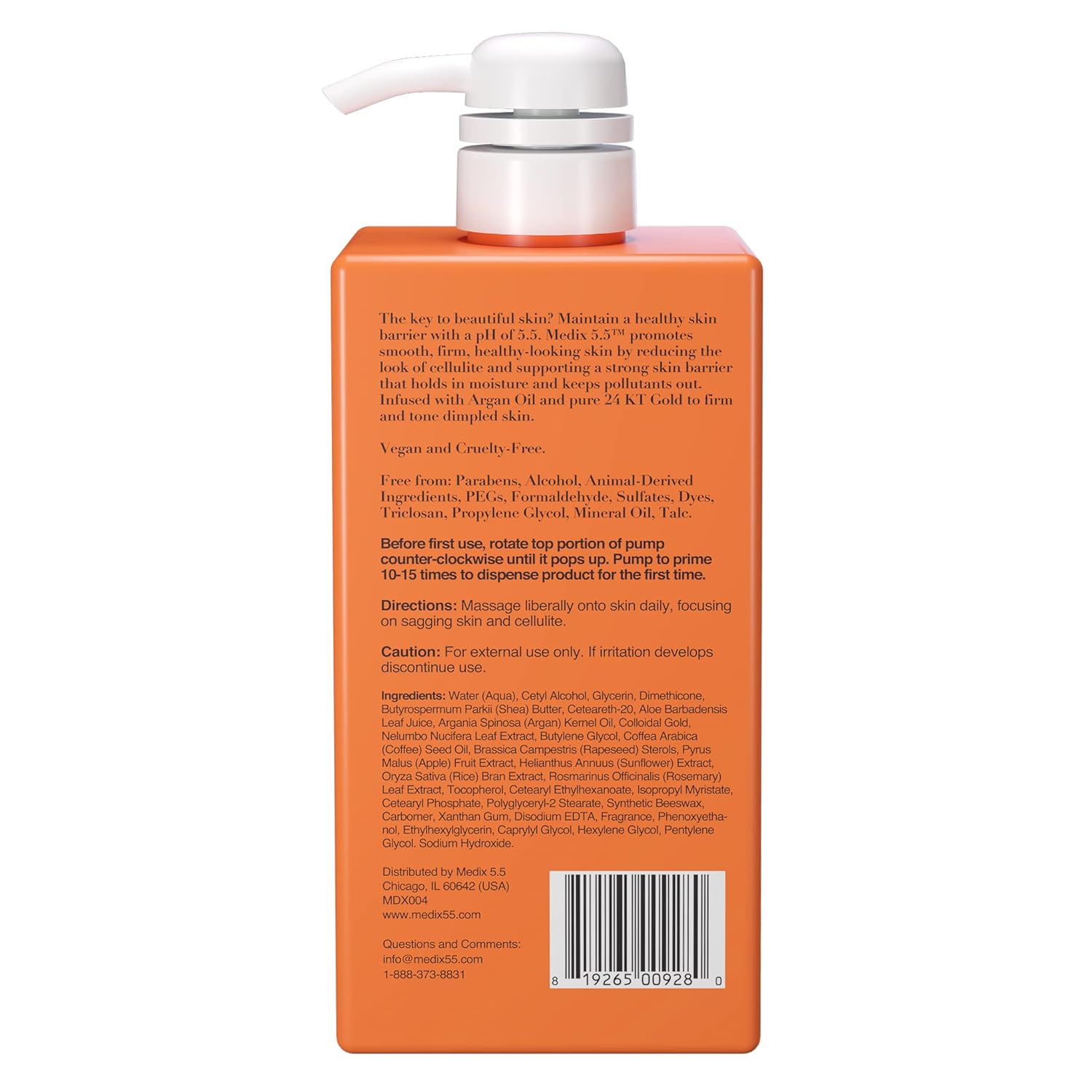 Medix 5.5 Argan Oil Cream Skin Care Face & Body Moisturizer Lotion W/ 24kt Gold, Skin Firming Body Cream Reduces Look Of Wrinkles, Cellulite, Crepey Skin, & Age Spots For Women & Men, 15 Fl Oz : Beauty & Personal Care