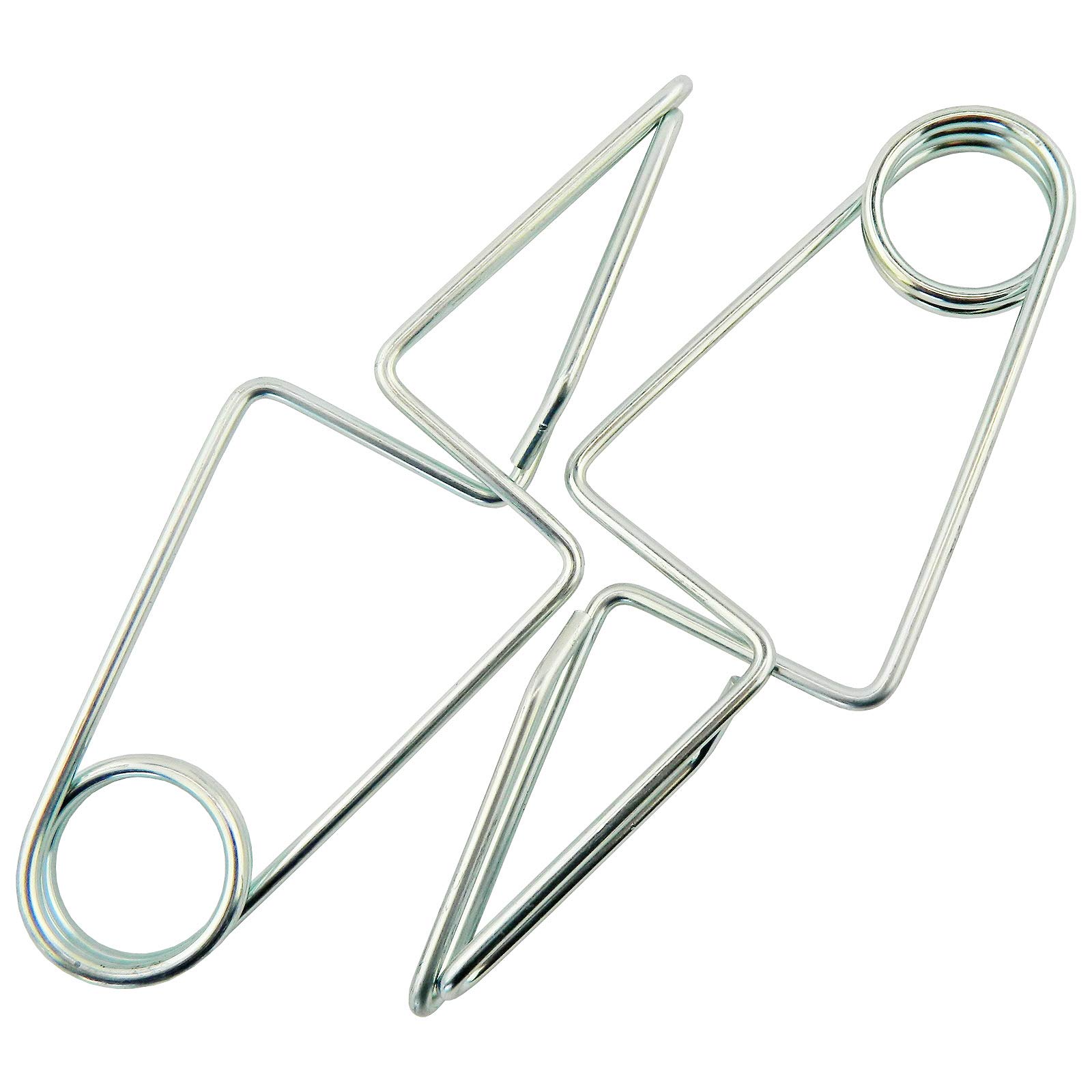 Lot De 4 Anneaux En D Métal 50mm - Pour Sacs, Sanglerie Et DIY - Acier Nickelé Non Soudé