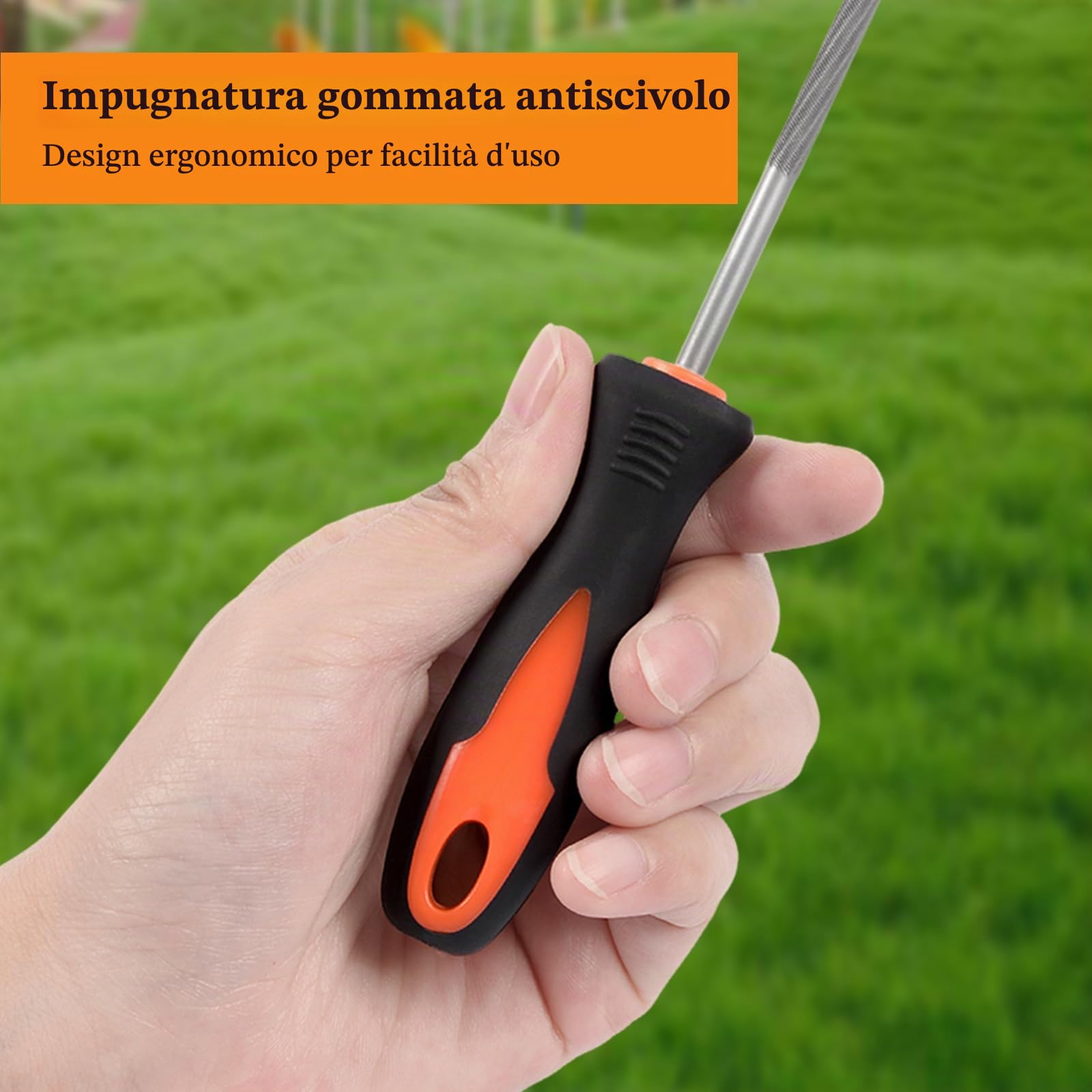 8 Pezzi lima Rotonde per Motosega 4mm lima per Catena Motosega lime Motosege per Affila Catene Catene per Motosegas con Impugnatura per Riparazione e Affilacatene per Motosegas
