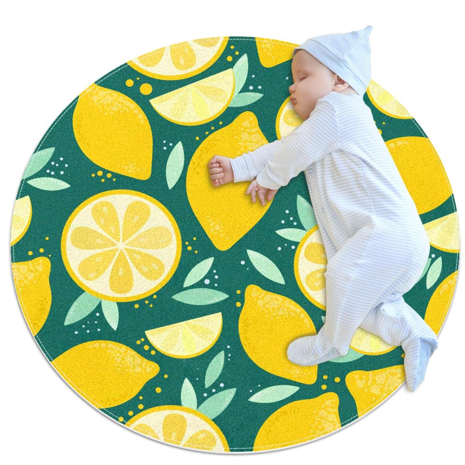 Tapis de salle de bain antidérapant et rond de 1m pour sécuriser la douche des enfants