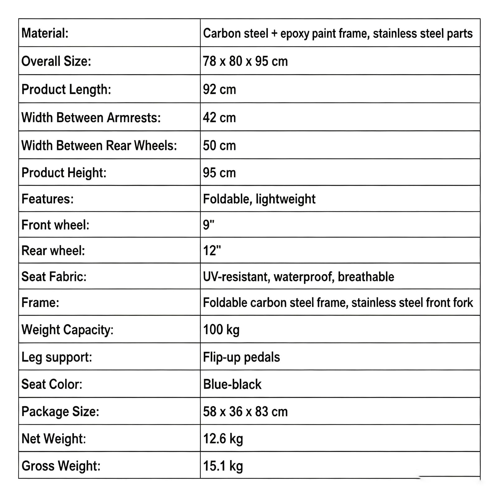 Lekki wózek inwalidzki plażowy, 100 kg, wózek inwalidzki plażowy, z oponami balonowymi 30 cm i 23 cm, składany, szybkie zamykanie, na miękki piasek, plażę, w podróż i do transportu dla seniorów