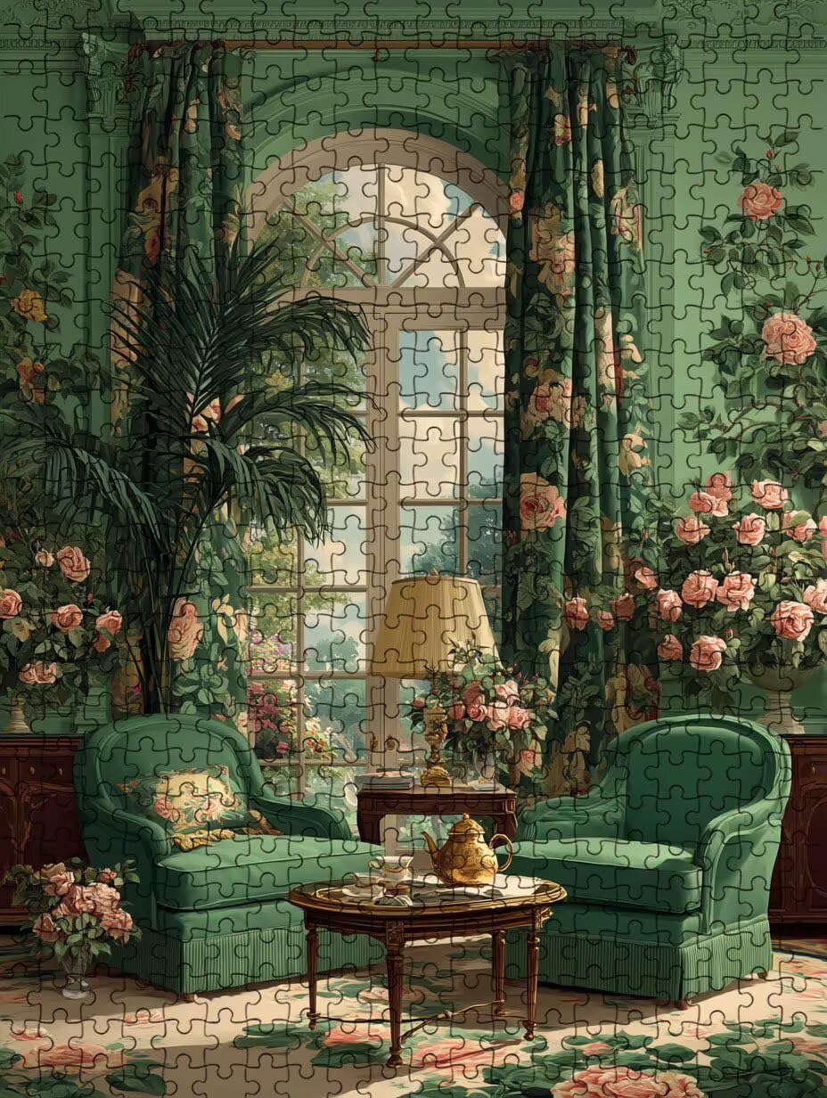 Flores del Dormitorio Puzzle 3000 Piezas, Rompecabezas Adultos Puzzle, Desafiante Puzzles de Decoración Juego de, Juego Educativo para Toda la Familia, para Regalo Decoración FNKL7-1000