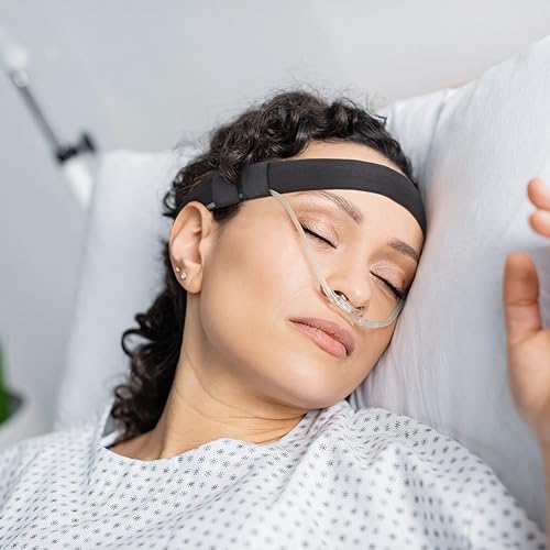 Miniatura 4 de Tondiamo Cánula de oxígeno nasal de 3 unidades, protector de oído gris oscuro, diadema de cánula, cómodos protectores de oídos para tubos de