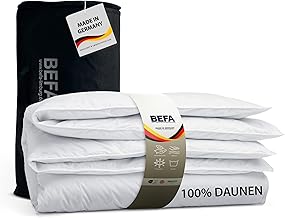 BEFA NATUR Pure Down Duvet Summer 240 x 220 cm 100% Down 400 g Filling Weight Suitable for Allergy Sufferers (NOMITE) Animal Welfare Certified (Downpass) Oeko-Tex Class 1 Made in Germany