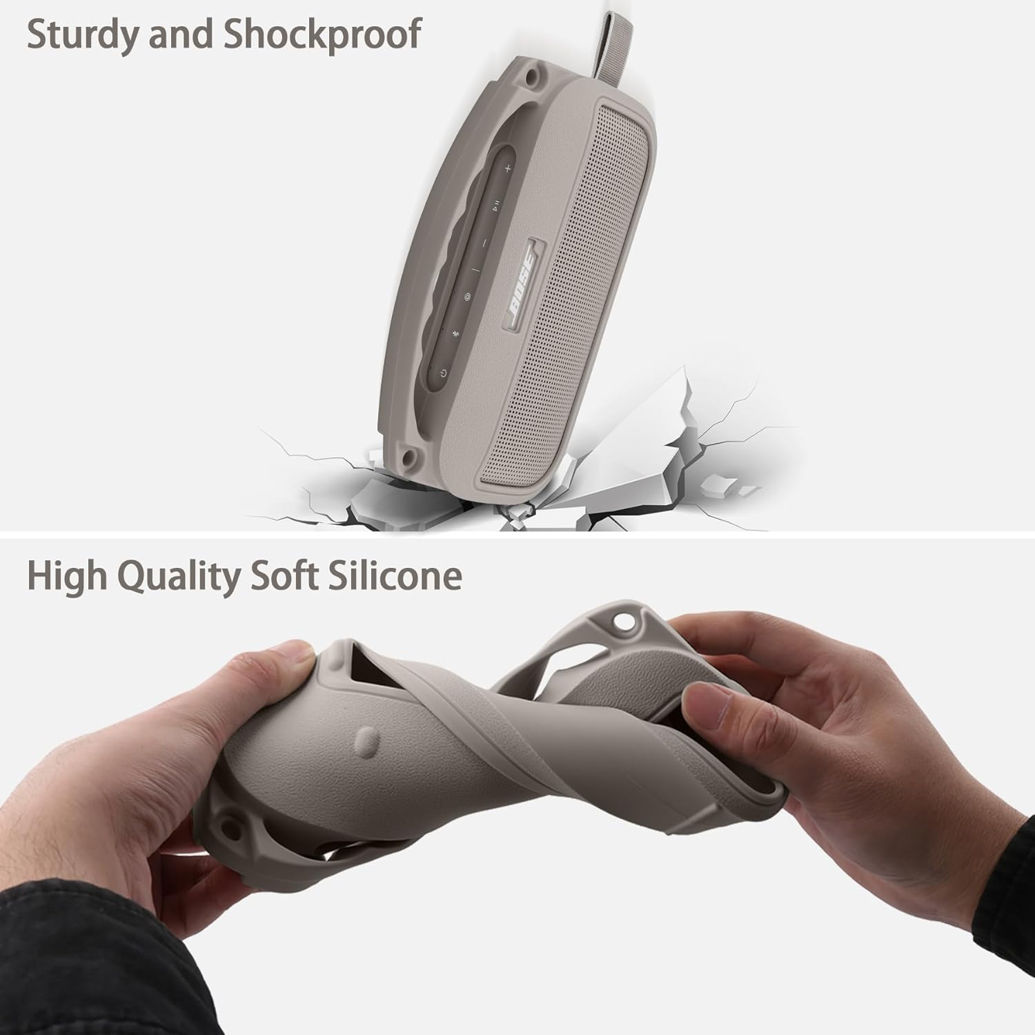 Soft Silicone Cover Case for Bose New SoundLink Flex Portable Bluetooth Speaker 2nd Gen,Sandstone Silicone Cover - Image 5