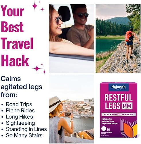 Miniatura 5 de Hyland's Piernas reparadoras PM, fórmula nocturna, calma las piernas agitadas para que puedas dormir, 50 tabletas de disolución rápida