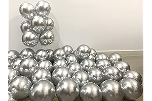 100 Pack 5 Inch Chrome Balloons