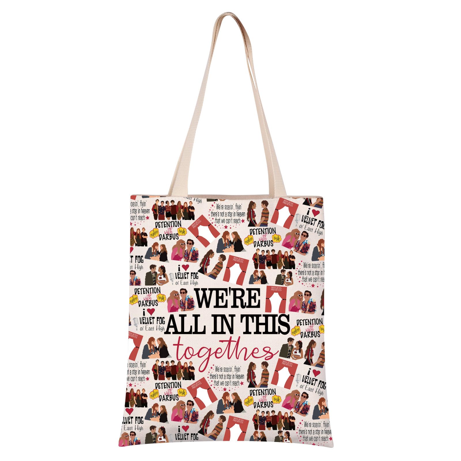 VAMSII School Inspired Musical Tote Bag Musical Merchandise Gift East High Drama Dept Gift (THIS togethes tote)