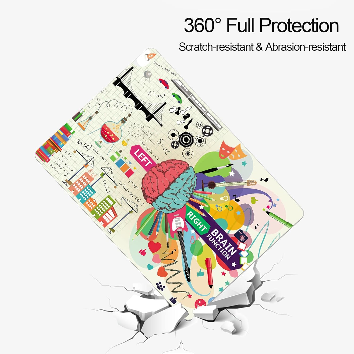Compatible with MacBook Air 15.3-inch Case 2023 Release New Model: A2941 M2 Chip,Printed Pattern Hard Shell Laptop Sleeve with Keyboard Cover & Dust Plugs，Brain 6