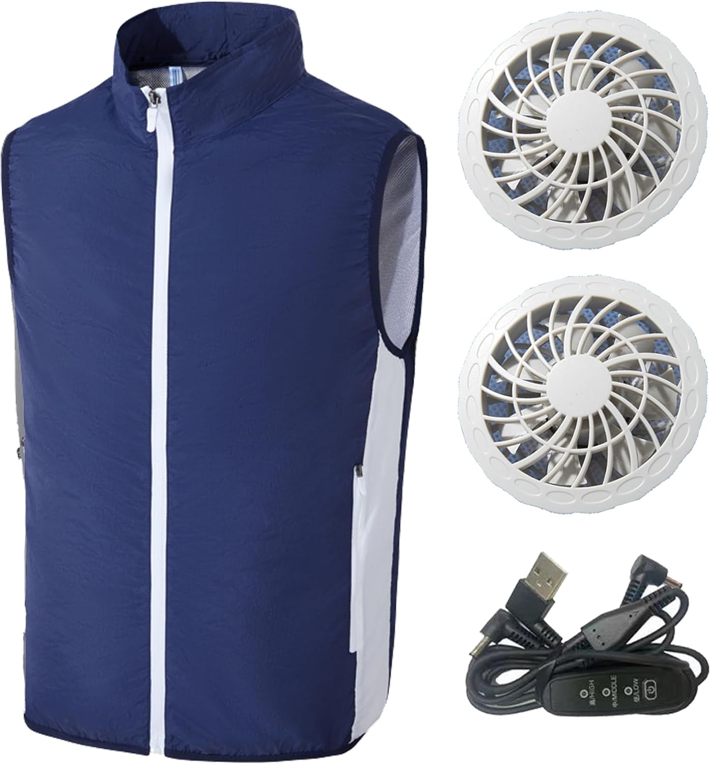 Cool Vest for Men, Cooling Vest for Men, Air Conditioned Jacket, with Fans & 3 Speeds