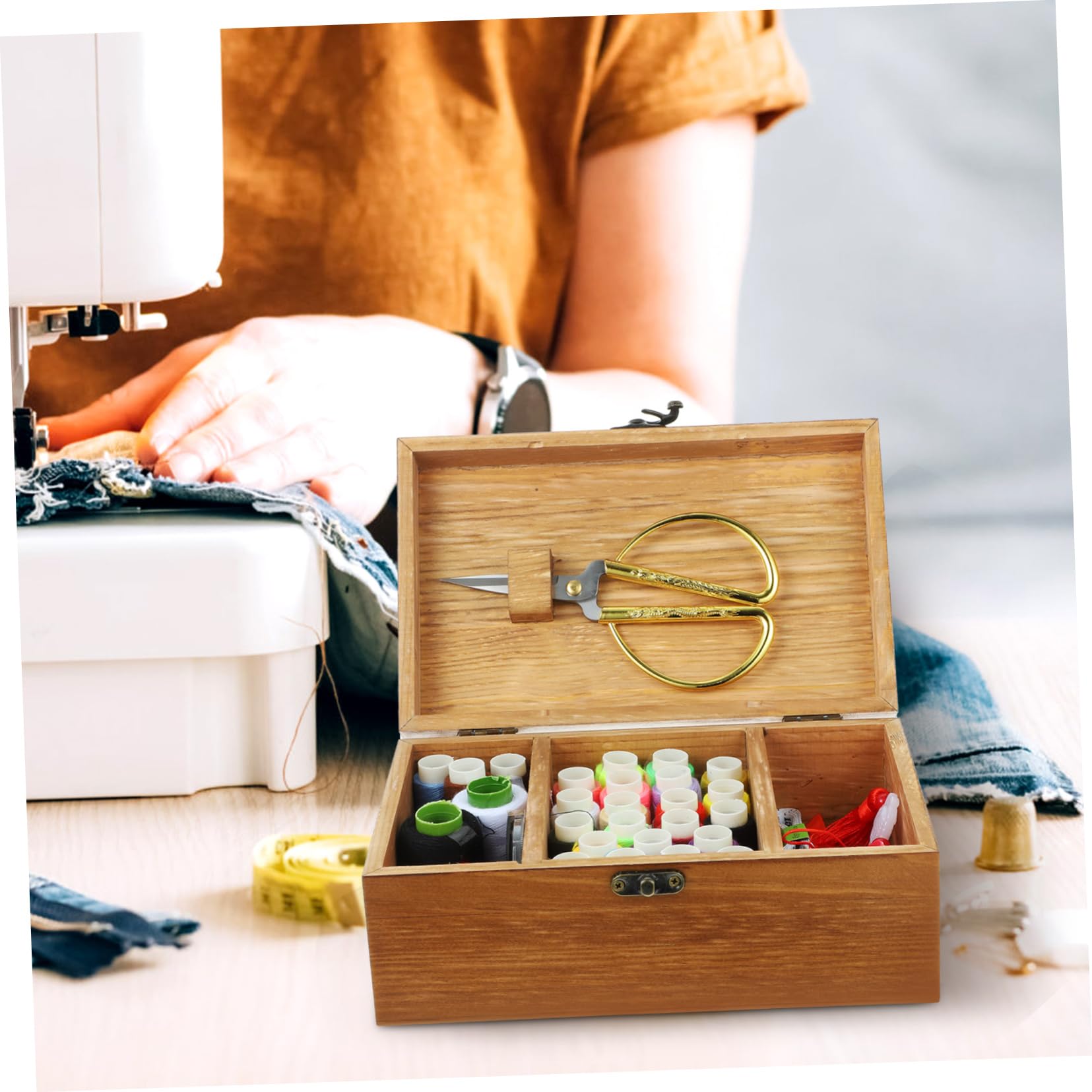 Accesorios De Costura Completos Kit De Herramientas Hilo y Agujas Organizado y Portátil
