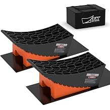 Camper Leveler System, 4.3" Lift, 30,000 lbs, 2-Pack RV Leveling Blocks with Curved Design & Wheel Chocks, Perfect for Campers, Fifth Wheels, and Dual Axle Trailers