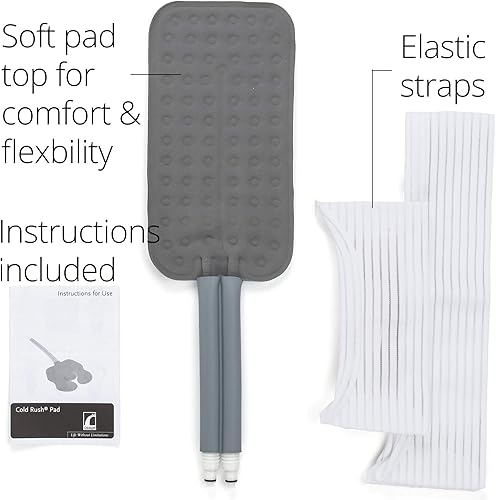 Miniatura 3 de Ossur Almohadilla rectangular para terapia de frío Cold Rush  Almohadilla ergonómica para dolor e hinchazón postoperatorias  Funciona con máquinas
