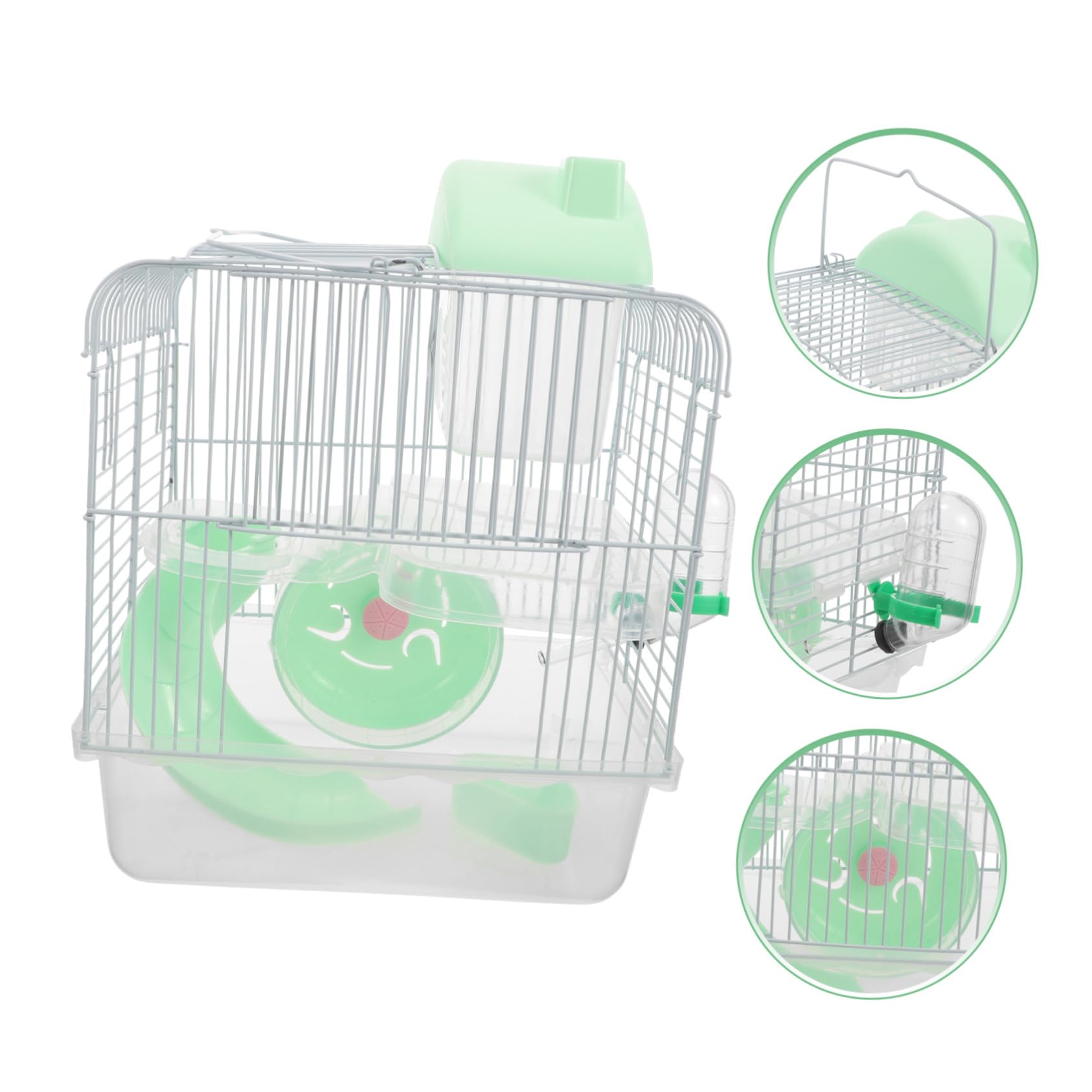 Mobestech Hamsterkäfig Großer Doppelstöckiger aus Draht und Kunststoff mit Hamsterspielplatz als Dekoratives Hamsterhaus für Hamster und Ratten zu Hause