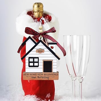 House Warming Gifts New Home - Housewarming Gifts New Home,Best Housewarming Gifts 2024,New Home Gift Ideas,House Warming Gifts New Home Women - Wood New Home Ornament 2024(New Home 2024-A)