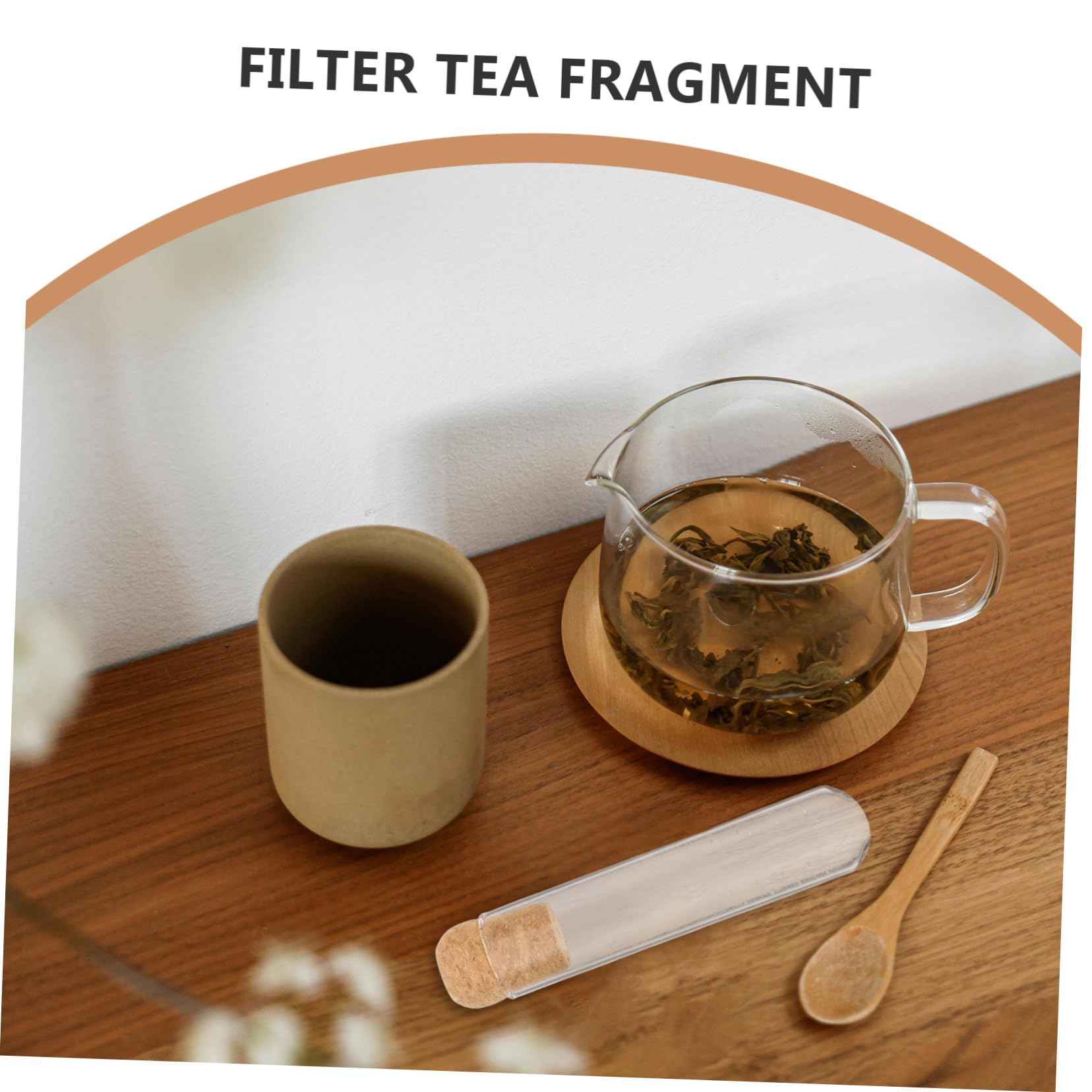 Infuseurs à Thé Filtration et Entretien Facile en Verre Couvercle en Liège Lot de 6 Maison Bureau