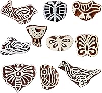 Vista 38 de Sellos de impresión de arcilla Urban Border Design Bloques de madera (juego de 10) Htag2157