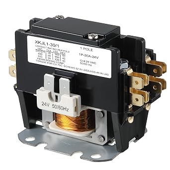 Dreyoo 24V Coil 1 Pole 30A Air Conditioner Contactor HVAC Motor Relay
