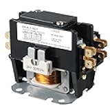 Dreyoo 24V Coil 1 Pole Air Conditioner Contactor, UL Certified Carrier HVAC Motor Contactor, Air Conditioner Replacement Relay, Compatible with C230b, Heat Pump, Refrigeration Systems (30 A)