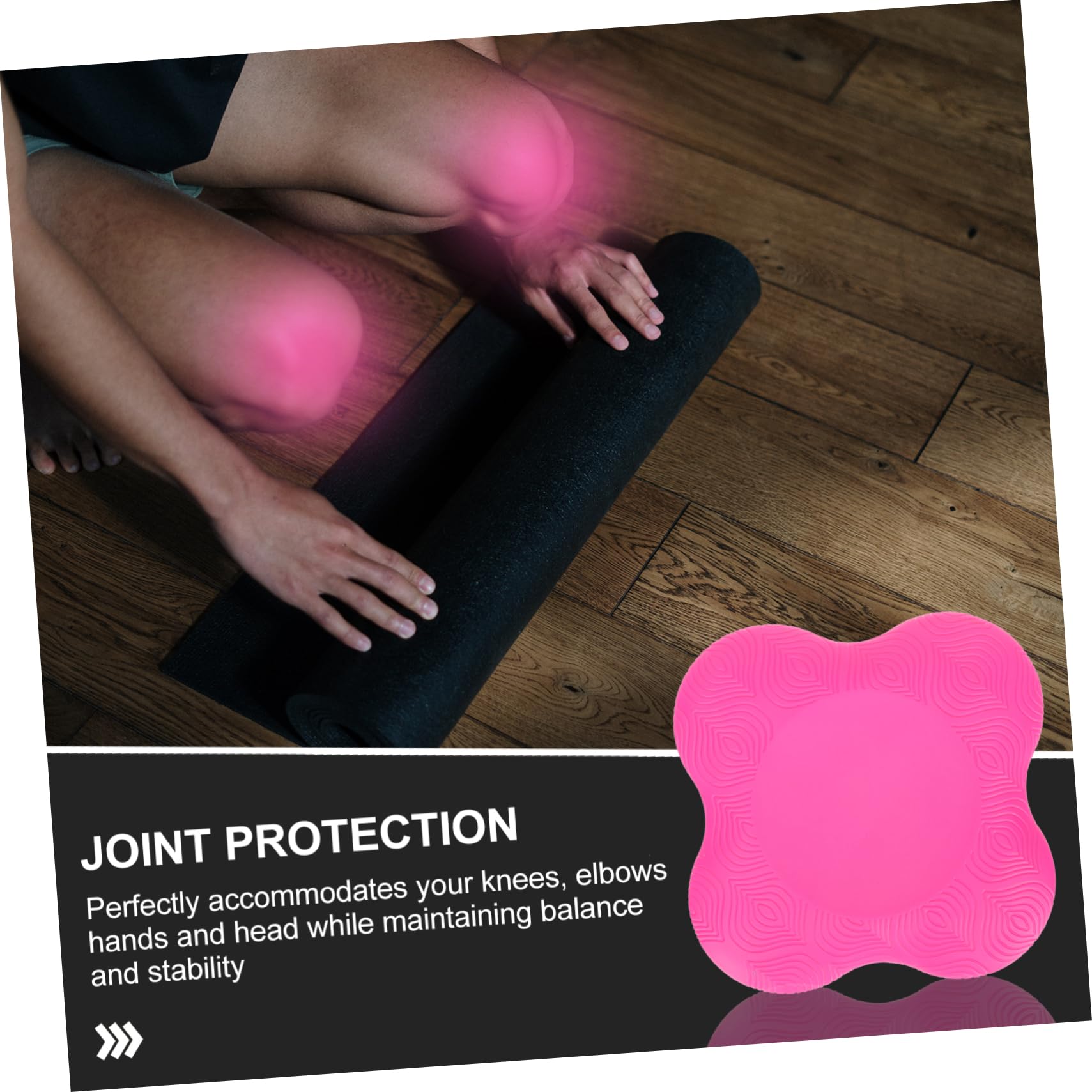 Abaodam 2 Pack Yoga Kneeling Mat High Density Professional Yoga Pad for Balance Anti-Slip Surface for Joint Relief